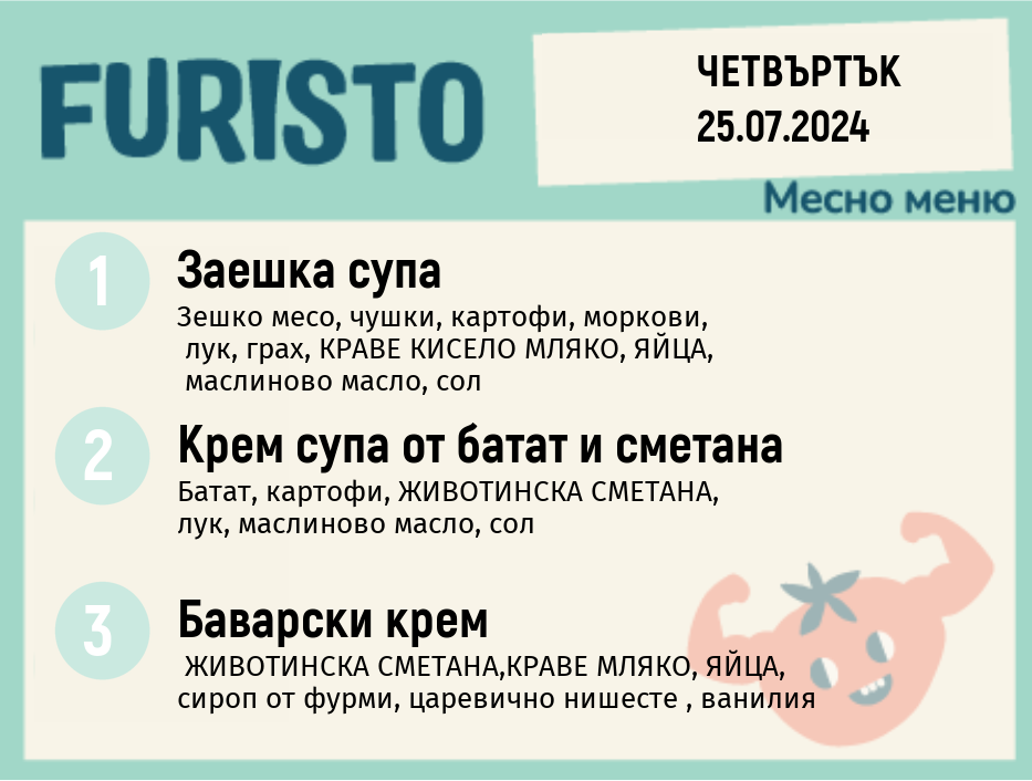 Меню 25.07 месно 200гр.