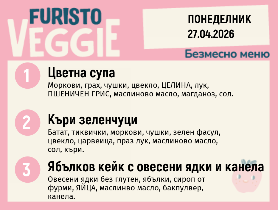 Меню 27.04 безмесно 200гр.