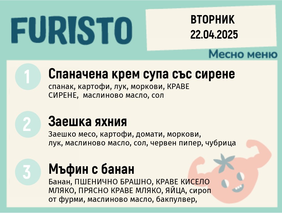 Меню 22.04 месно 200гр.