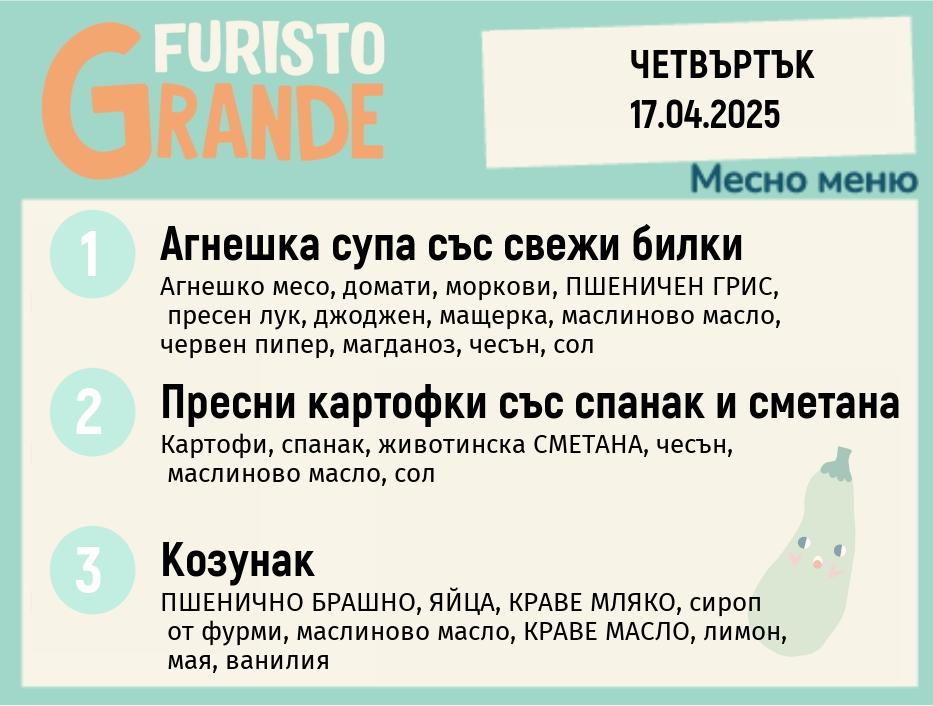 Меню 17.04 месно 300гр. 