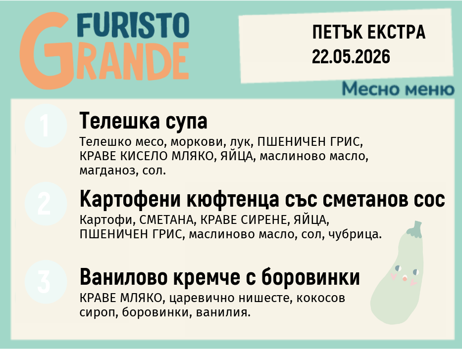 Меню 22.05 Екстра месно 300гр.