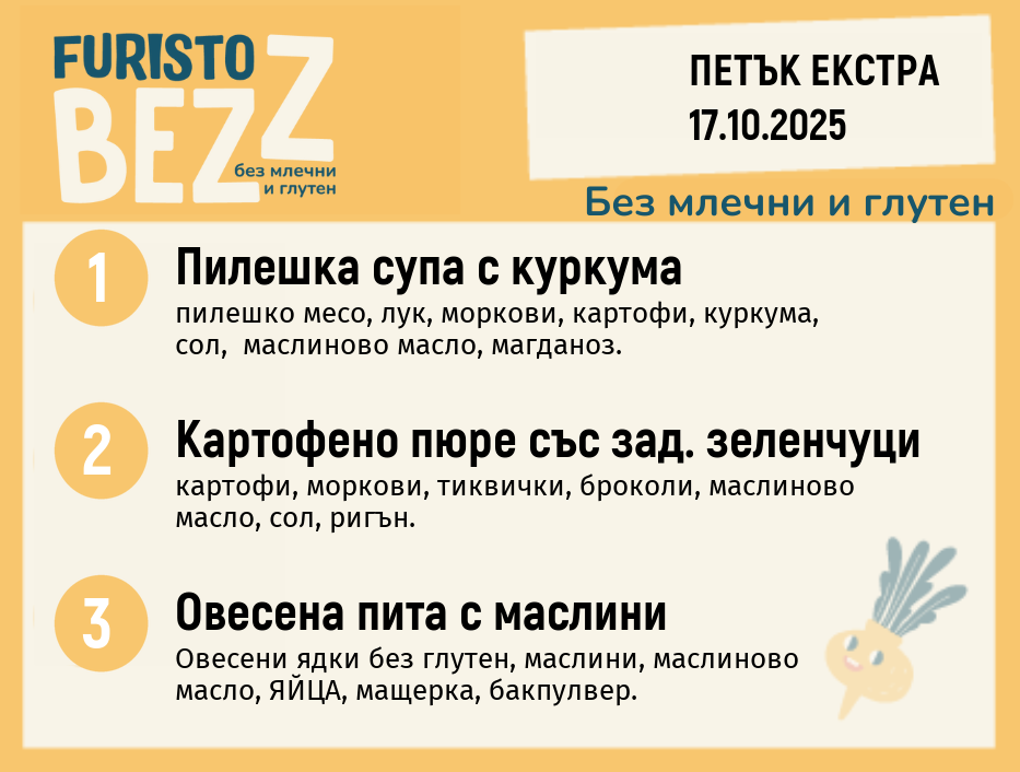 Меню без млечни и глутен Екстра 17.10  200гр.