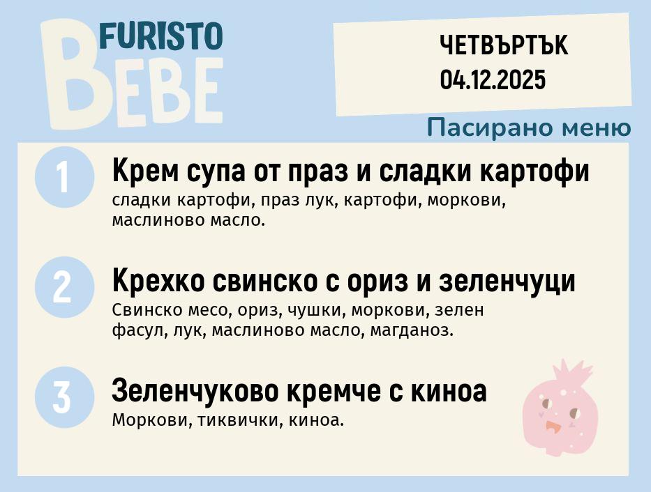 Меню 04.12 Bebe 200гр.