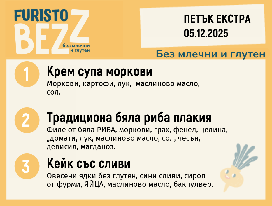 Меню без млечни и глутен Екстра 05.12 200гр.