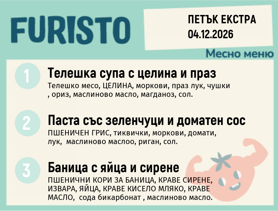 Меню 04.12 Екстра месно 200гр.