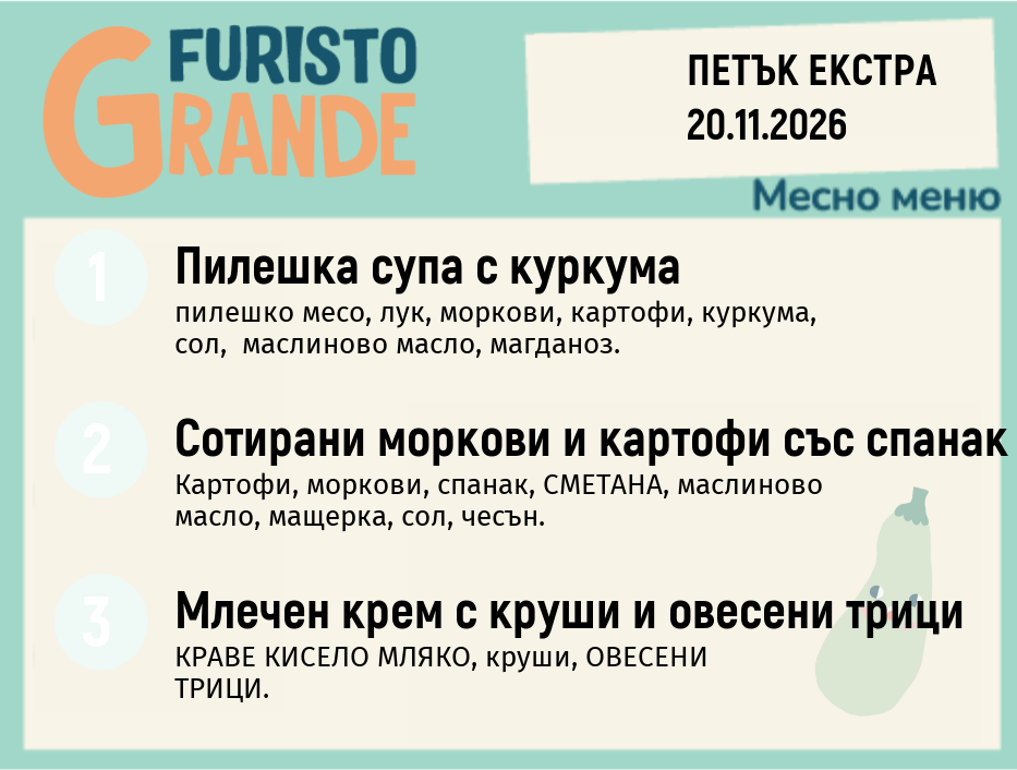 Меню 20.11 Екстра месно 300гр.