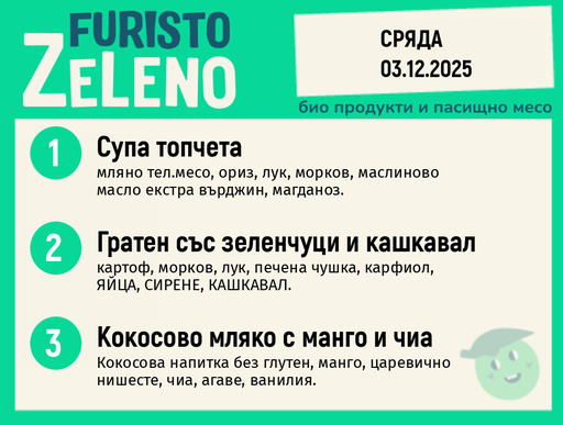 Месно 200 ZeLeno / 03 декември