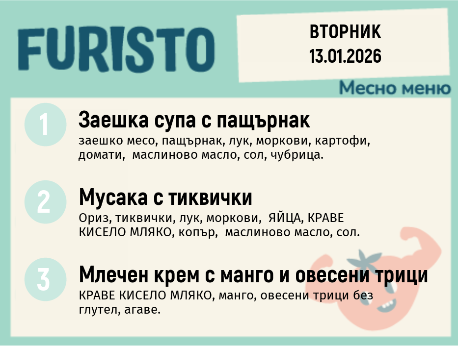 Меню 13.01 месно  200гр.