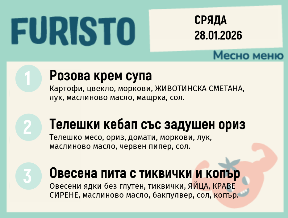 Меню 28.01 месно 200гр. 