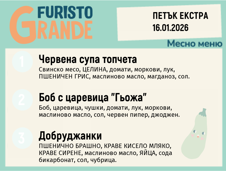Меню 16.01 Екстра месно 300гр.
