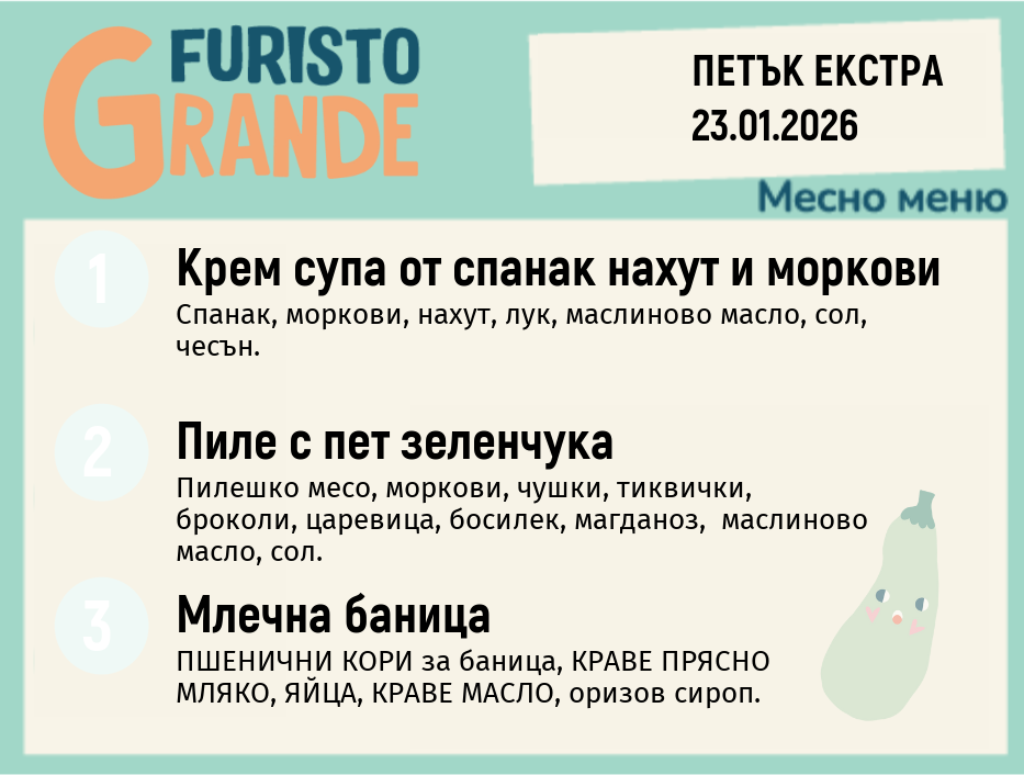 Меню 23.01 Екстра месно 300гр.