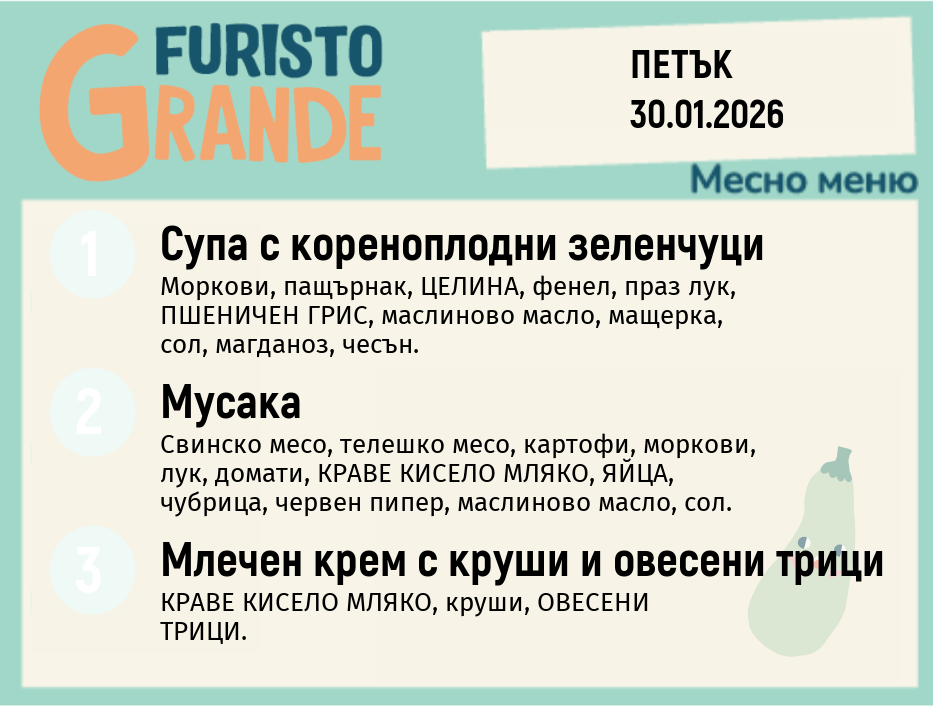 Меню 30.01 месно 300гр. 