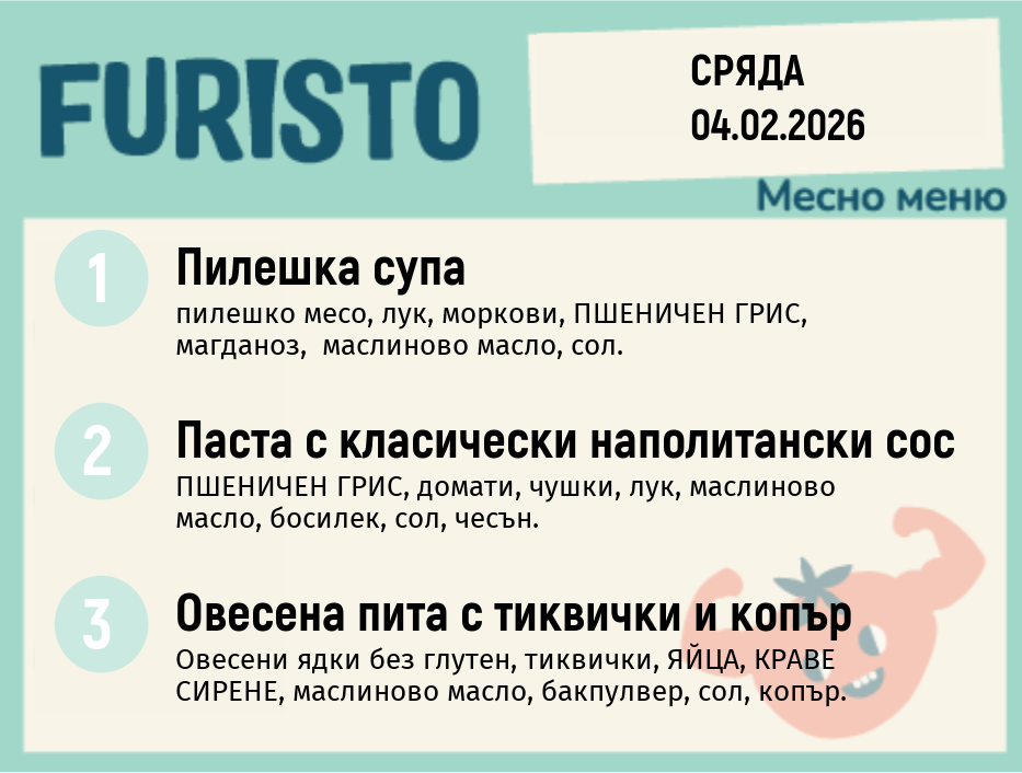 Меню 04.02 месно 200гр. 