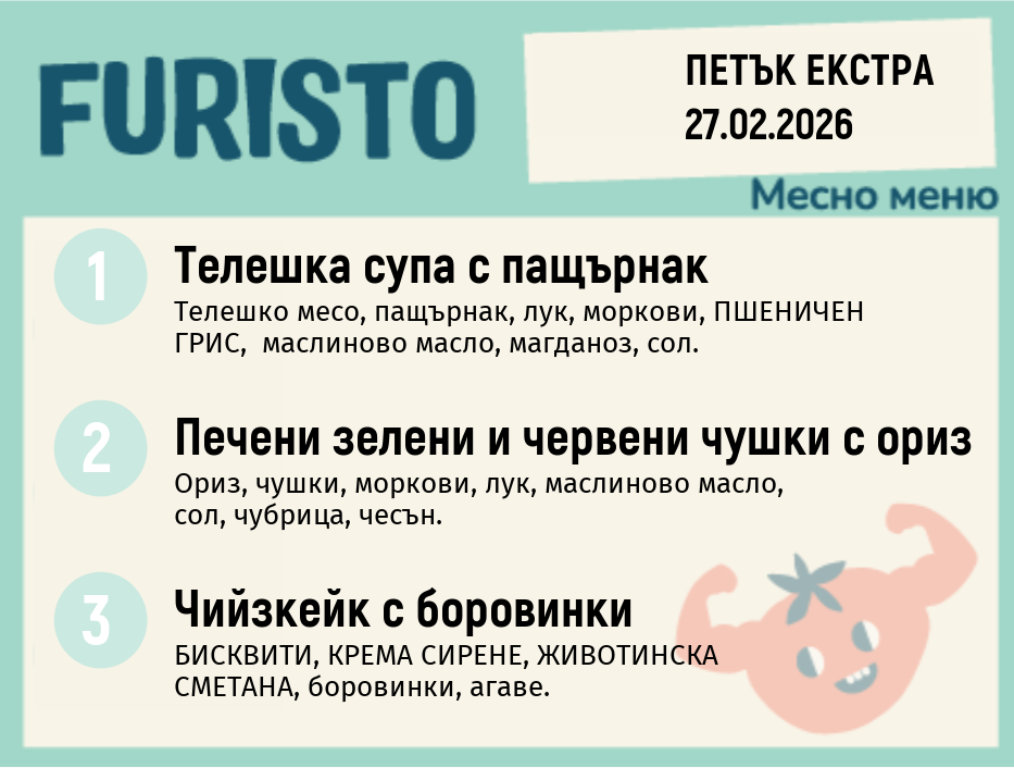 Меню 27.02 Екстра месно 200гр. 