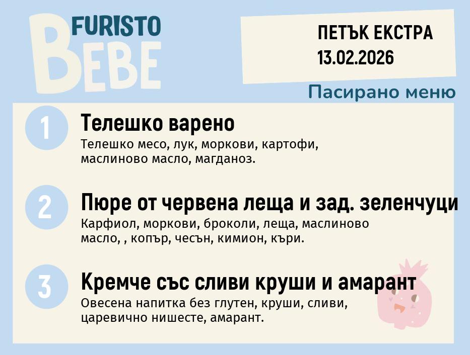 Меню 13.02 Екстра Bebe 200гр.