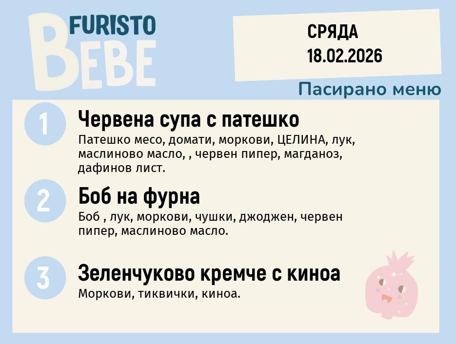 Меню 18.02 Bebe 200гр.