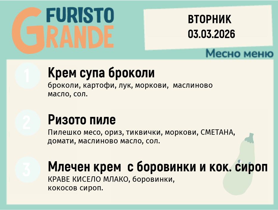 Меню 03.03 месно 300гр.