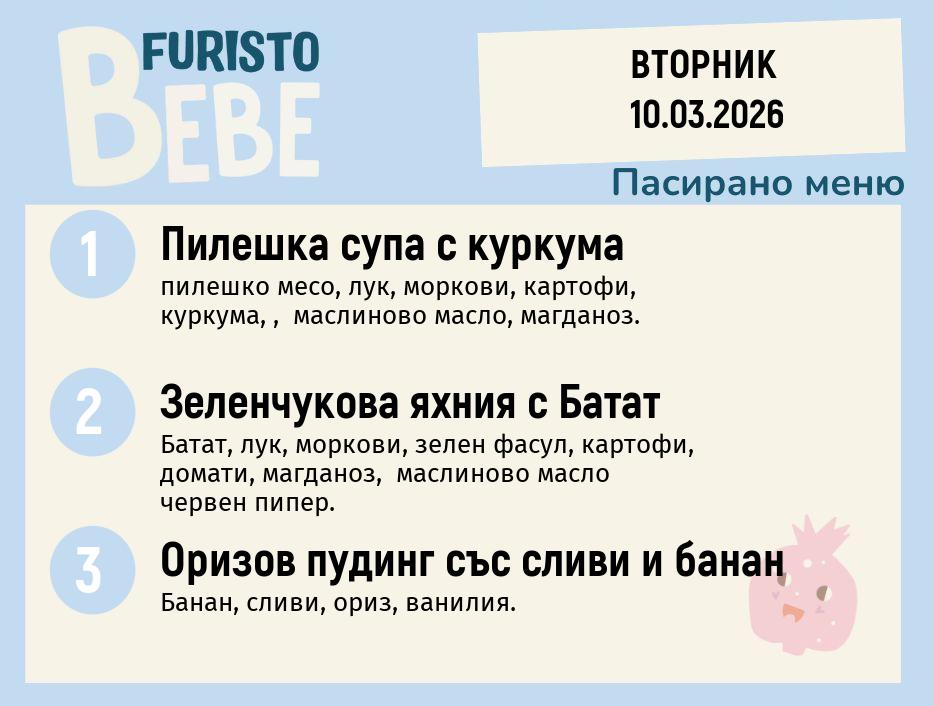 Меню 10.03 Bebe 200гр.