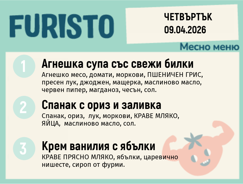 Меню 09.04 месно 200гр. 