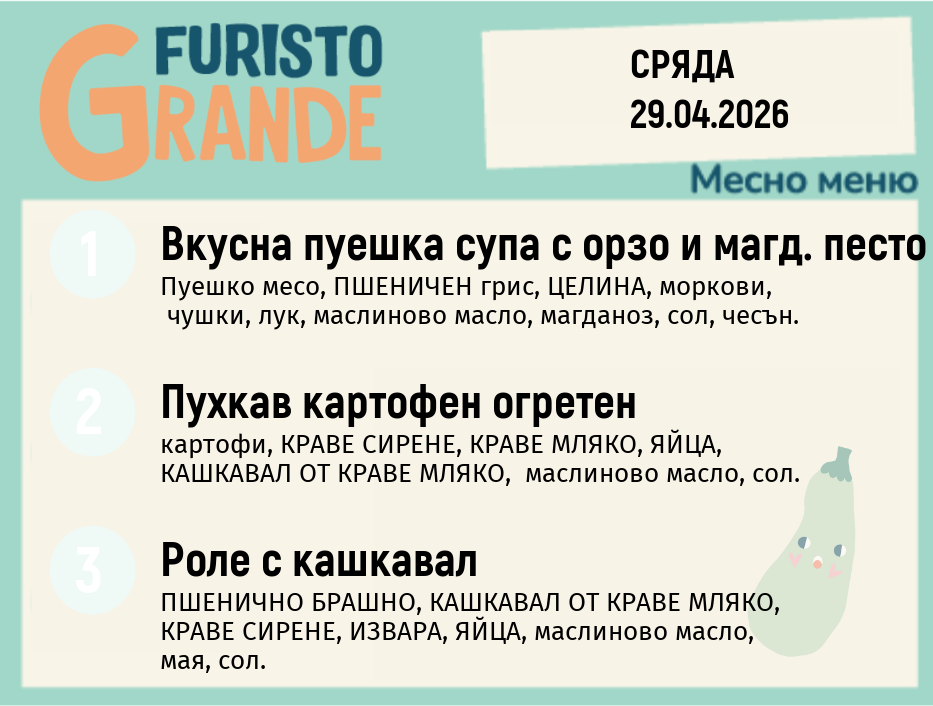 Меню 29.04 месно 300гр.