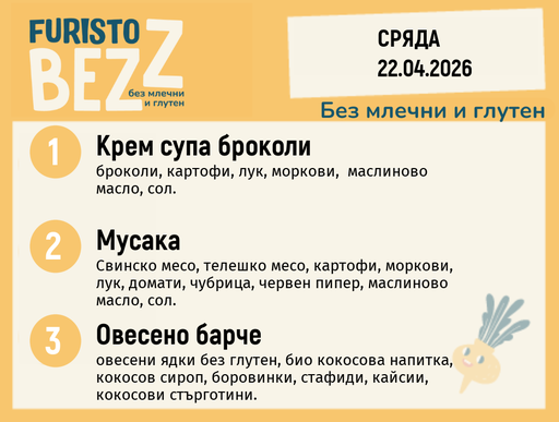 [DY.03.26.9813] Меню без млечни и глутен 22.04  200гр. 