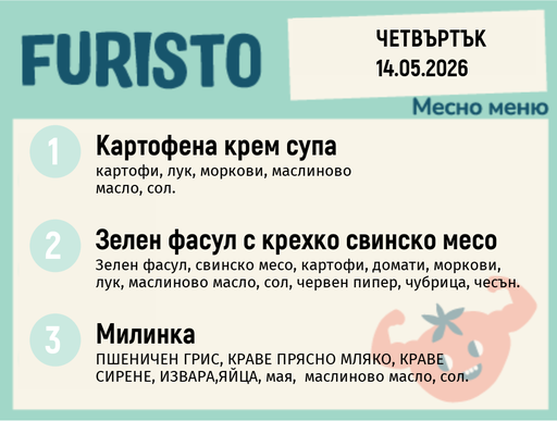 [DY.04.26.9887] Меню 14.05 месно 200гр.