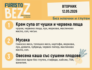 Меню без млечни и глутен 12.05 200гр.