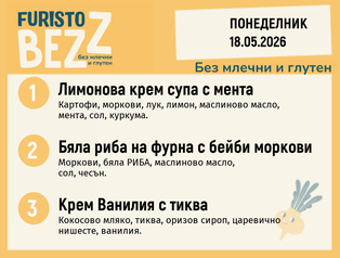 Меню без млечни и глутен 18.05 200гр. 