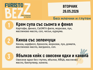 Меню без млечни и глутен 26.05 200гр. 