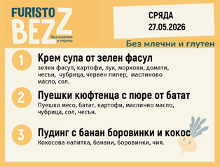 Меню без млечни и глутен 27.05 200гр. 