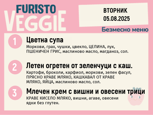 [DY.07.25.5938] Меню 05.08 безмесно 200гр.