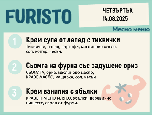 [DY.07.25.5954] Меню 14.08 месно 200гр.