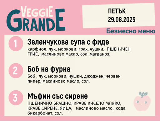 [DY.07.25.6075] Меню 29.08 безмесно 300гр.