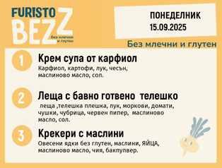 Меню без млечни и глутен  15.09  200гр.