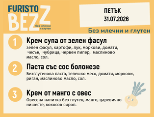 Меню без млечни и глутен 31.07 200гр.