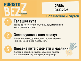 Меню без млечни и глутен 08.10  200гр.