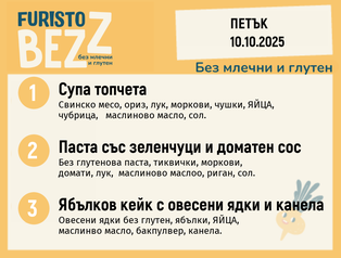Меню без млечни и глутен 10.10 200гр. 