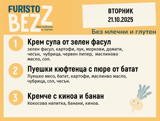 Меню без млечни и глутен  21.10  200гр. 