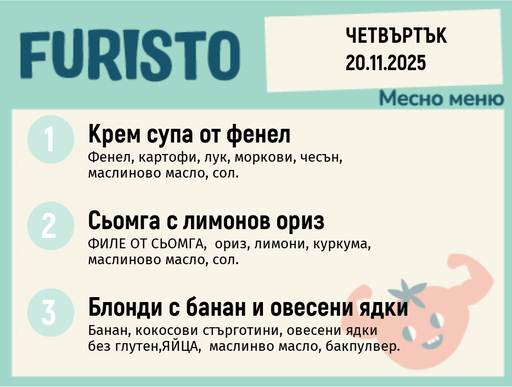 [DY.10.25.7066] Меню 20.11 месно 200гр.