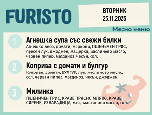 Меню 25.11 месно 200гр. 