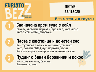 Меню без млечни и глутен 28.11 200гр. 