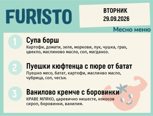 Меню 29.09 месно 200гр.