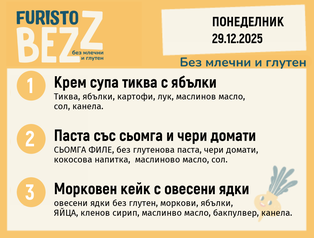 Меню без млечни и глутен 29.12 200гр. 