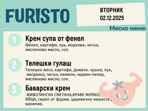 [DY.11.25.7755] Меню 02.12 месно 200гр.