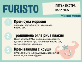 Меню 05.12 Екстра месно  200гр.