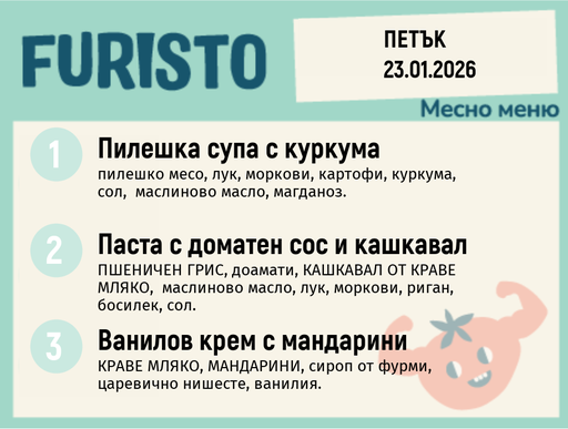 [DY.12.25.8160] Меню 23.01 месно 200гр.