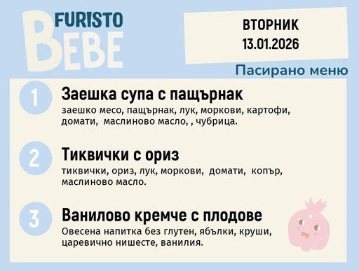 [DY.12.25.8338] Меню 13.01 Bebe 200гр.
