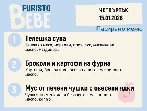 [DY.12.25.8340] Меню 15.01 Bebe 200гр.
