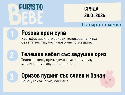 [DY.12.25.8351] Меню 28.01 Bebe 200гр.