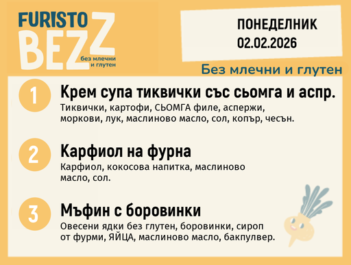 [DY.01.26.8811] Меню без млечни и глутен 02.02  200гр. 